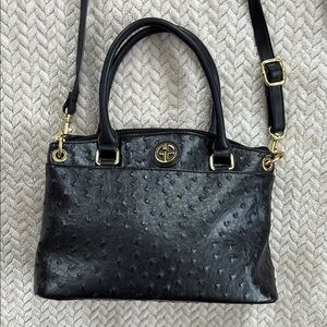 Giani Bernini Ostrich Black Handbag